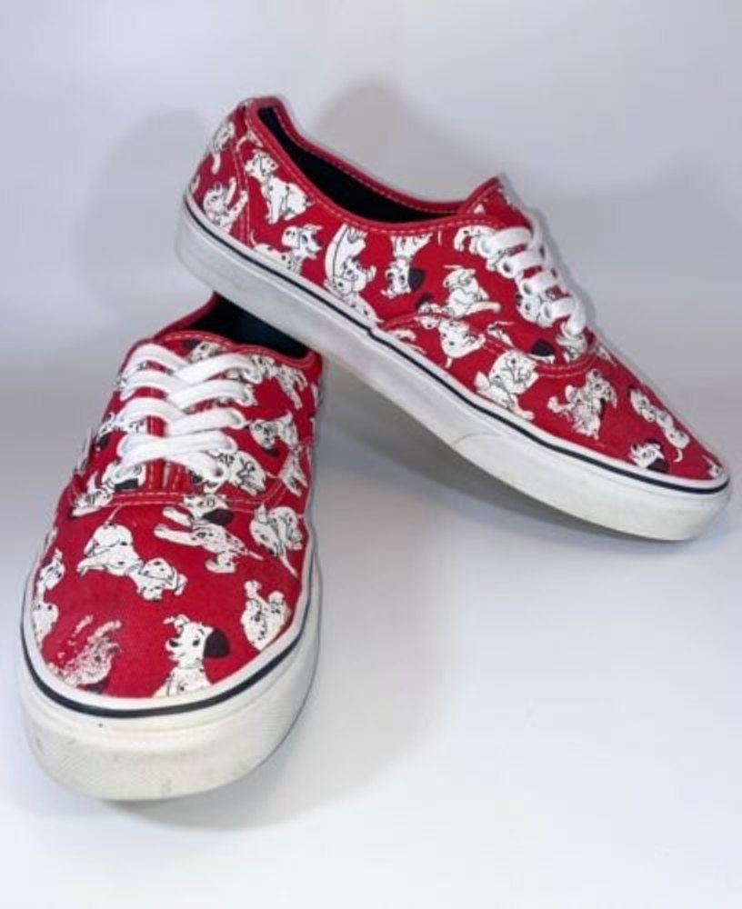 RARE VANS x Disney 101 Dalmatians Authentic Sneakers Skateboarding Sz 10 Men's